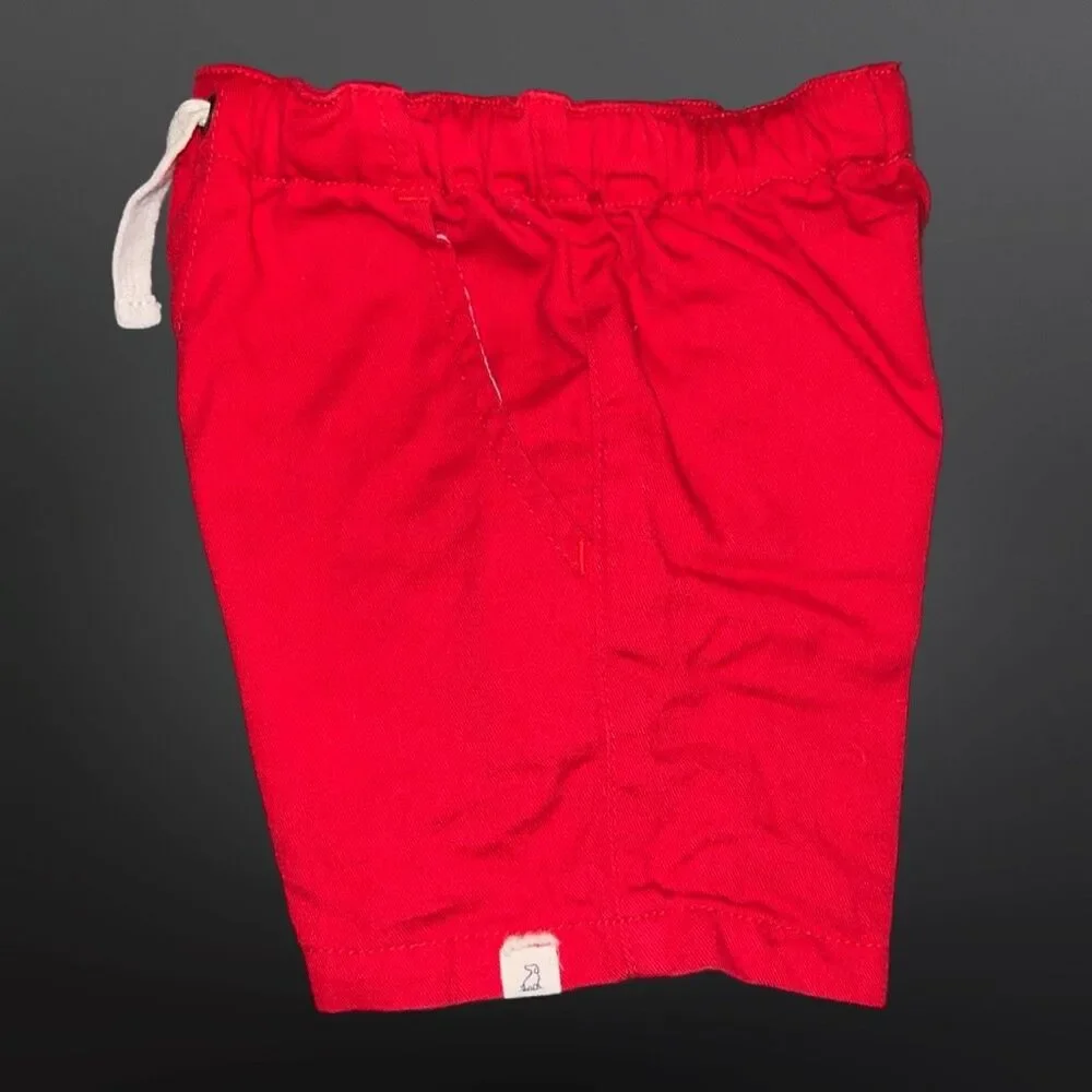 Baby Me & Henry Red Twill Shorts Size 12-18 Months